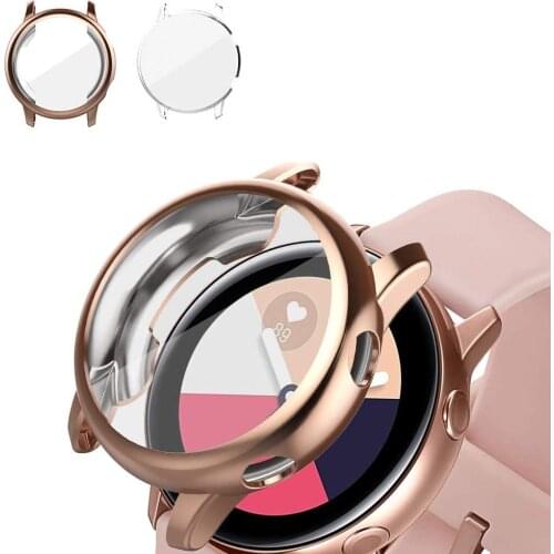 For Samsung Galaxy Watch Active 2 Case TPU Screen Protector Scratch-Resist Frame Protective Cover for Galaxy Watch Active 2 40mm