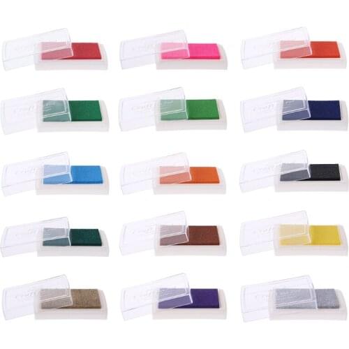 Colorful Oil Ink Pad Rubber Stamp Partner Craft Scrapbook Rainbow Fingerprint finger painting For Kids DIY Ink Pad Christmas