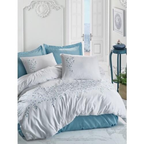 Cotton Box Turkey Double Quilt Comforter Bed Sheet Pillowcase Duvet Cover 100% Cotton Satin Bed Queen Size Perry