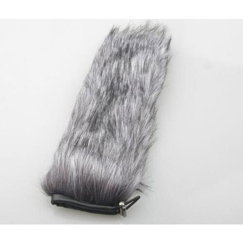 24CM*5CM Grey Microphone Windshield Fur Wind Muff For Camera Recorder Rode Shotgun Video Mic
