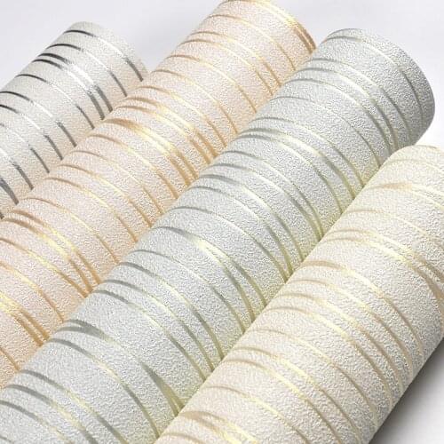 3D Vertical Stripes Environmental Protection Non-woven Wallpaper Plain Color Study Living Room Bedroom TV Background Wall Paper