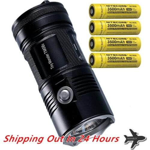 Nitecore TM06S+ 4x 18650 Batteries SEARCH FLASHLIGHT CREE XML2 U3 LED 4000 LMs Beam Distance 359M High Light Torch Free Shipping
