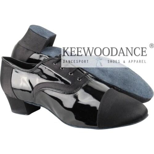 NEW black patent satin Latin ballroom dance shoes Quality mens sales swing tango shoes party shoes wedding shoes FREE SHIPPING