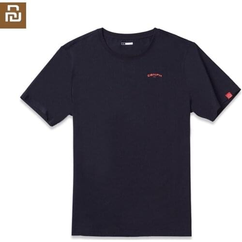 Youpin New ZENPH man 100% cotton t-shirt Silky smooth Skin-friendly Breathable summer men Short sleeve