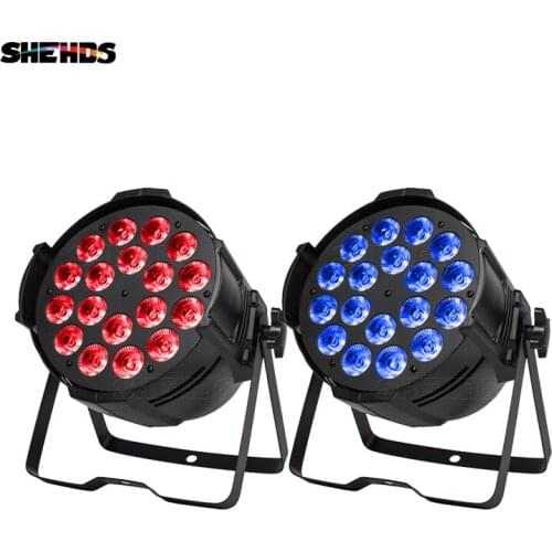 2pcs 18x18W RGBWA+UV Big Aluminum Alloy LED Par Lighting 18x12W 18x15W DJ Disco Party Theaters Nightclub Bar Stage & Dj SHEHDS