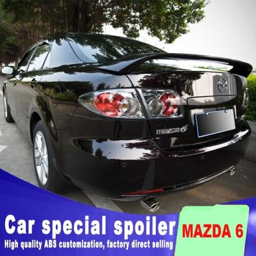 2004 to 2016 for mazda 6 spoiler by primer or DIY color paint high quality ABS big spoilers rear trunk are spoiler for mazda 6