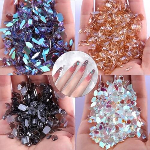 Y1UF Nail Rhinestones Crystals Gems Jewels Mixed Shapes Flat Back Diamond with for DIY Art Supplies Clothes Shoes Decoration