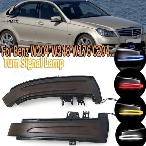 PMFC Dynamic LED Turn Signal Light Side Wing Mirrors Indicator Flowing Yellow Blue White Red For Benz W204 W176 W246 C117 X117