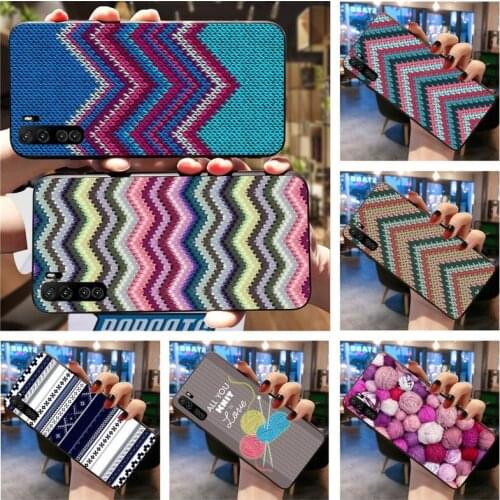Knitting yarn pattern Phone Case For Huawei Nova 6se 7 7pro 7se honor 7A 8A 7C 9C Play
