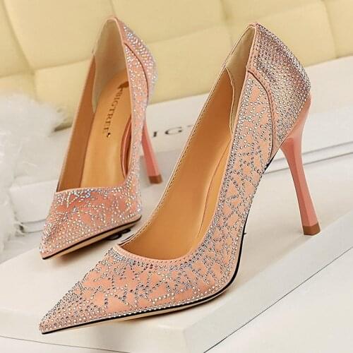 Women Shoes High Heels Ladies Shoes Heels Wedding Shoes Crystal Women Pumps Pointed Womens Heels Shoes Classic Pumps Female Heel