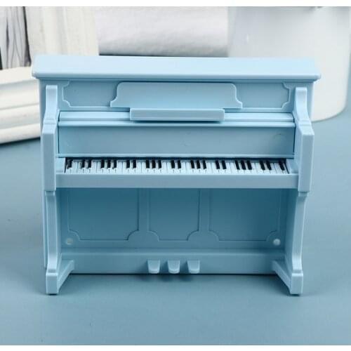 2Pcs/Set Doll House Simulation Piano Chair Miniature Children Toy Musical Props