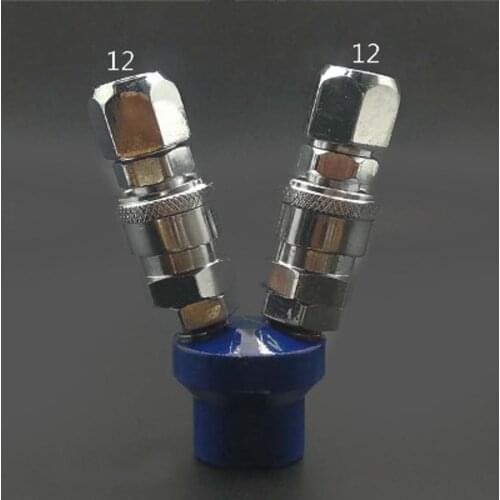 2 Ways 1/4" BSP Female C Type Air Hose Quick Coupler Socket Connector Normal Quality Non-locking & Male Plug Tube 12mm