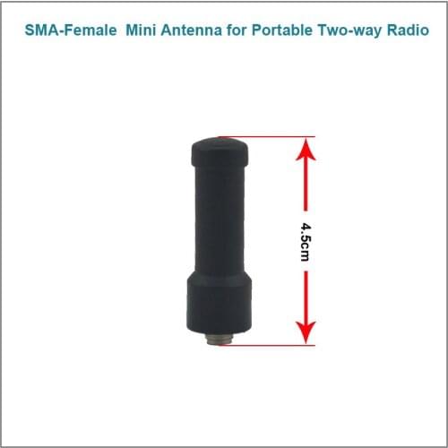 4.5cm SMA-Female UHF 400-470MHz 1.5dB Mini Antenna for baofeng walkie talkie Portable Two Way Radio