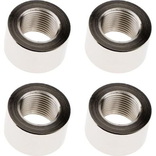 4 Sets Polished 304 Stainless Steel O2 Sensor Weld Bung, M18 x 1.5mm