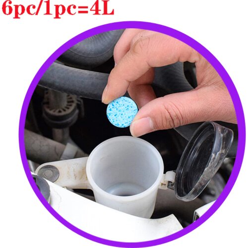 6pcsCar Windshield Cleaner Compact Effervescent Tablets Car Accessories for Audi A-series C-series S-series SQ-series RS-series