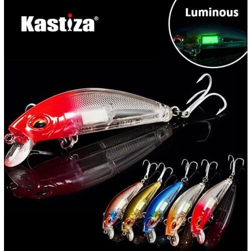 7cm 10.4g Luminous Night Fishing Lures Black Minnow Bait Wobbler Isca Artificial Hard Crankbaits Bass Pike Carp Fishing Tackle