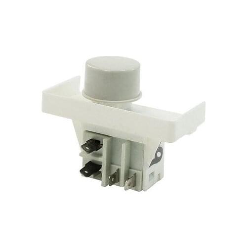 AC 220V 5A 4P Round Knob NO Latching Power Switch for Jinsong Washing Machine