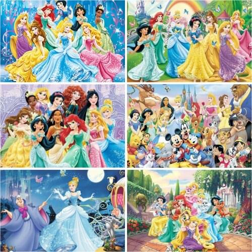 5D DIY Diamond Painting Disney Cartoon Princess Cross Stitch Kit Full Drill Embroidery Mosaic Art Picture Home Decoration Gift