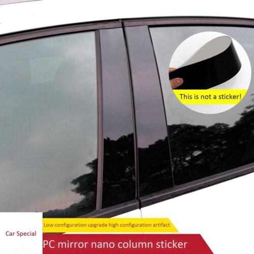 Car Window Center Pillar Window Pillar Sticker Trim for Polo 2019-2020