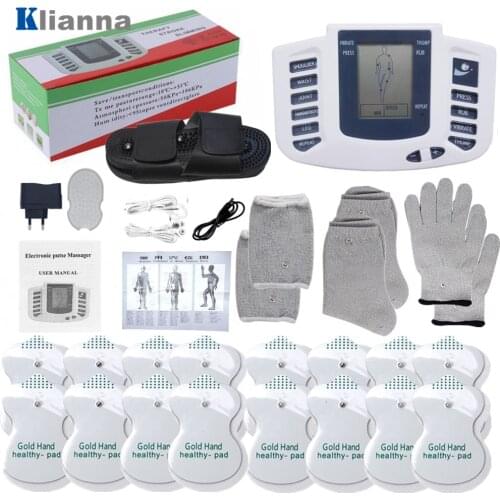 Electrical Muscle Stimulator EMS Tens Digital Therapy Massager Pulse Back Neck Full Body Massage Acupuncture Health Care Machine