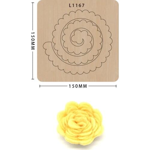 SMVAUON Wooden Flower Cutting Mold Wood Die Diy Craft Folding Scrapbooking Cutting Dies Multiple Various Pattern Series