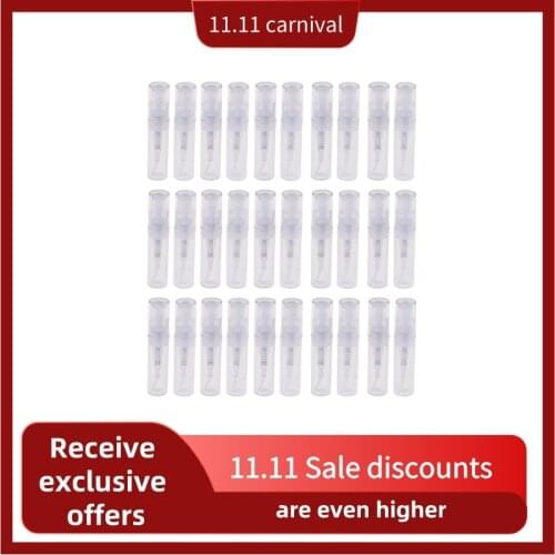 Hot Mini Transparent 2 ML Spray Plastic Bottle Spray Perfume Empty Sample Bottle Suitable for Travel Party 60Pcs