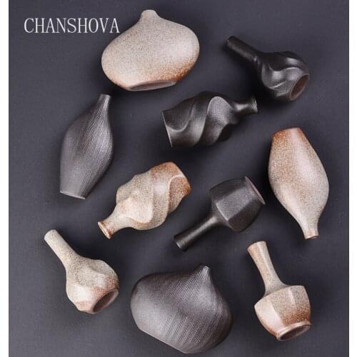 CHANSHOVA stoneware vase Zen Chinese vase retro floral pottery ornaments ceramic vase home classic vase decoration home Classic