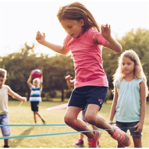 Classic Kids Outdoor Jump Game Elastic Rubber Jump Rope Toys For Children