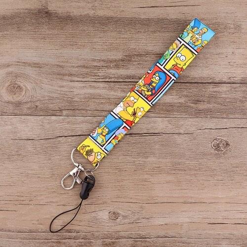 JF832 Short Lanyard Cartoon Men Neck Strap Lanyards for Key ID Card Gym Cell Phone Straps USB Badge Holder DIY Hanging Rope