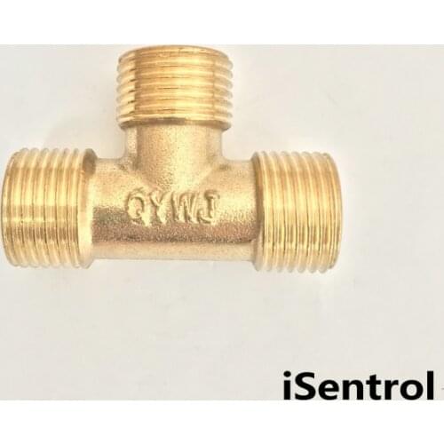 Brass Tee BSP 1/2 inch all male thread