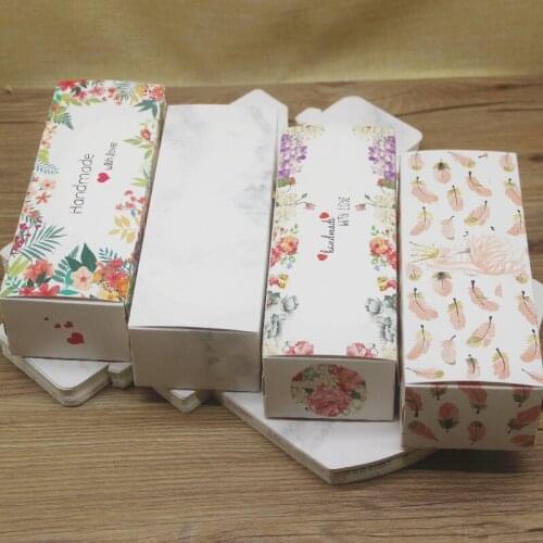 Hot packaging box 5pcs 19x7x5cm handmade /marbling print wedding candy /cake /gift Wedding Favors Birthday Party Christmas