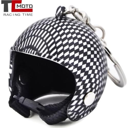 Fashion Motorcycle Creative Helmet Keychain Mini Car Auto Motorcycle Decoration Pendant Classic Key Ring Trim Accessories