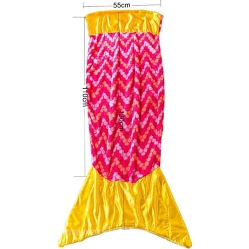 Cartoon Cute Mermaid Tail Blanket Air Conditioning Sofa Bedding Sleeping Blanket Throw TV Blankets for Children