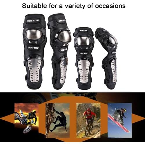 4Pcs Kit of Elbow Knee Shin Armor Protect Guard Pads For Motorcycle Bike Off-Road Vehicles Protective Gear Motorcycle Armor