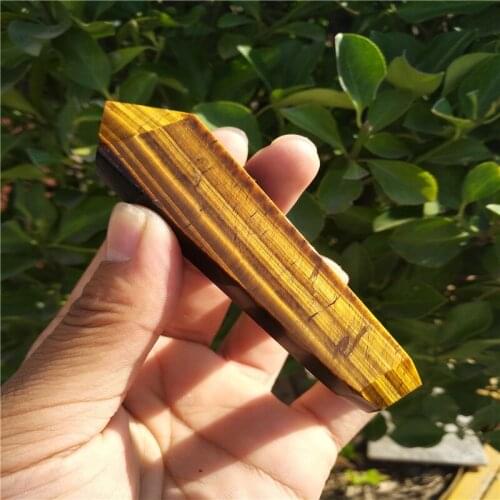 Natural yellowtiger eye quartz quartz pipe