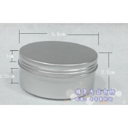 Wholesale 50g Aluminum Cosmetic Jar ,Container Screw Thread 100pcs/lot High Quality 50ml Makeup Container Factory Wholesale
