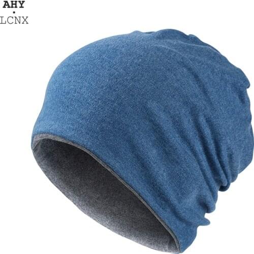 Autumn Winter Thick Warm Hats For Men Women Men‘’s Skullies Beanies Solid Color Turban Hat Female Male Windproof Cap Bonnet