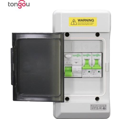 Consumer Unit with 63A/30mA RCD & 1x16amp & 6amp MCBs IP66, ( Distribution Box with Circuit Breaker )