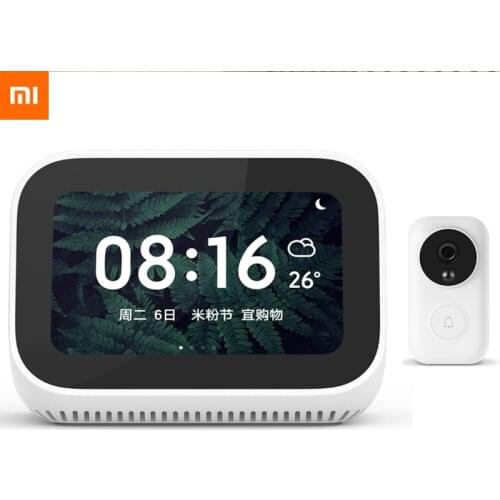 Xiaomi AI Face Touch Screen Bluetooth-compatible 5.0 Speaker Digital Display Alarm Clock WiFi Smart Connection vedio doorbell