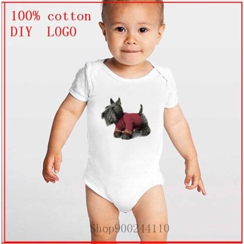 Scotty printed Bodysuits Baby Designs Newborn Summer Boys Girls Jumpsuit Short Sleeve Clothes Infant Outfits 0-24M for Kids Gift