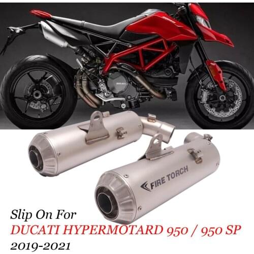 Motorcycle Exhaust Moto Muffler for Ducati Hypermotard 950 Exhasut Slip On for DUCATI HYPERMOTARD 950 / 950 SP 2019-202