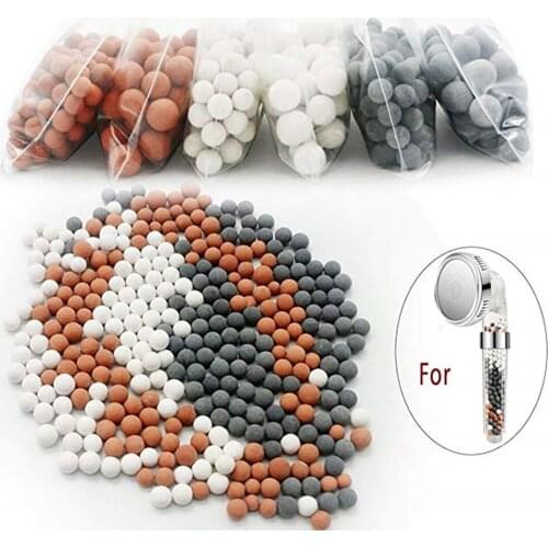 Shower Head Replacement Beads Filter Energy Anion Mineralized Negative Ions Ceramic Balls Water Purification Bathroom Accessory