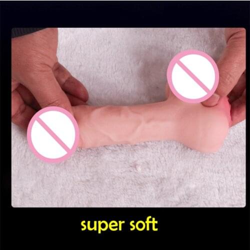 Super Soft Dildo Realistic Male Masturbator Pocket Pussy Vagina Hollow Penis Sleeve Anal Sex Unisex Adult Sex Toys For Women Gay