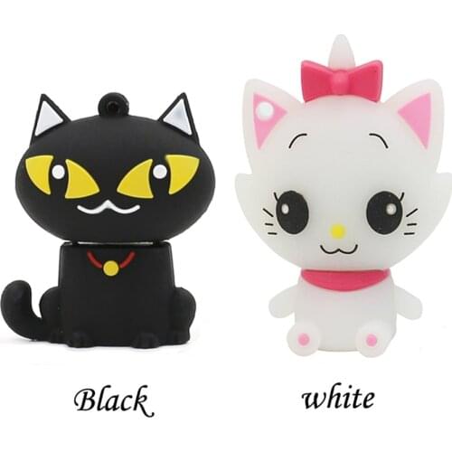 Crazy hot Catoon Cat Black USB Flash Drive PenDrive 8gb 16g 32gb 64GB Pen Drive Usb 2.0 Memory Flash Stick 4gb Lovely women Gift