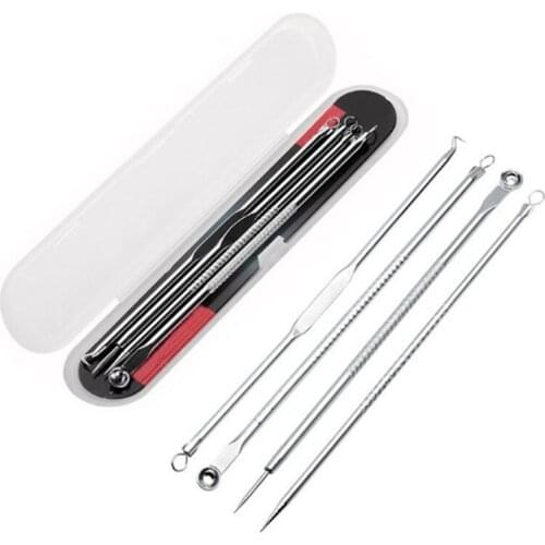 1-4pcs Rose Gold Black Dots Cleaner Acne Blemish Remover Needles Set Black Spots Pore Cleanser Tool Most Popular Products