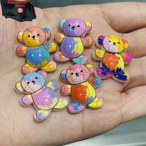 1PCS Resin Cute Cartoon Fridge Magnetic Sticker Kawaii Colourful Bear Doll Refrigerator Magnet Stationery Toy Girls Gift Kid Toy