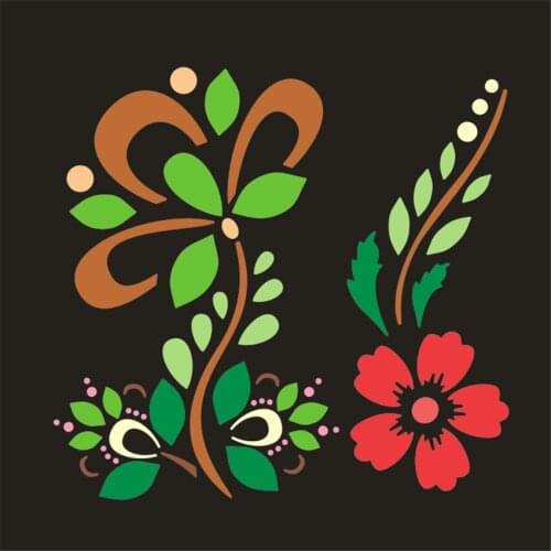 13*14CM Petal plastic mold shield DIY cake scrapbook stencils hollow Embellishments printing lace ruler Cover templat