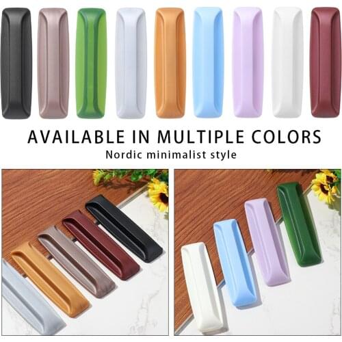 2Pcs Rectangular Self-adhesive Windows Sliding Door Pulls Multi-purpose Paste Handles Wardrobe Cabinet Drawer Furniture Knobs