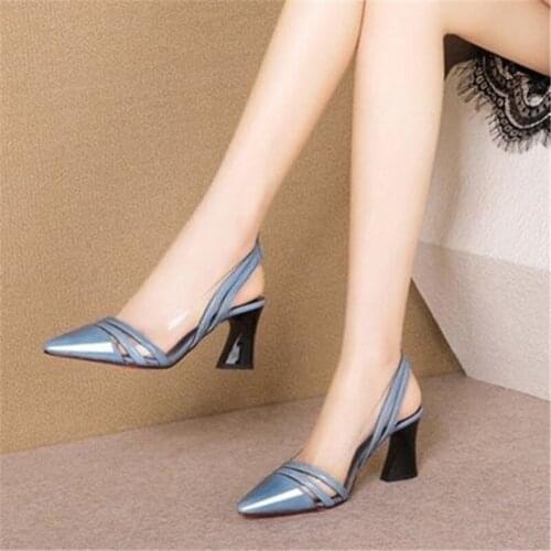 2020 Women Crystal Lace Zip Mesh Pumps Woman High Heels Summer Female Shoes Classics Solid Platform Sandals Ladies Party Shoes