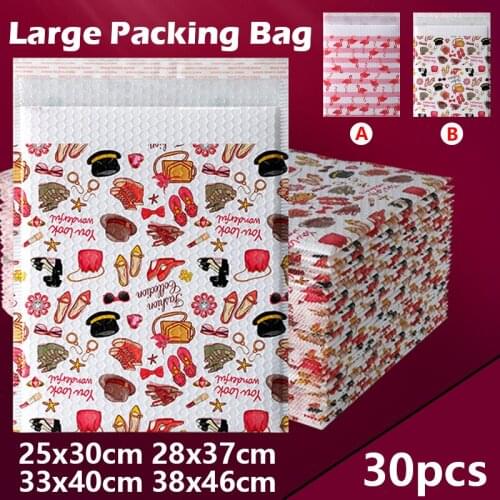 30PCS Colorful Foam Envelope Bags Self Seal Mailers Padded Shipping Bubble Mailing Packages Bag
